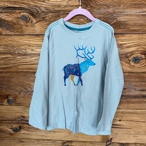 Tea collection moose long sleeve top shirt 8y boy